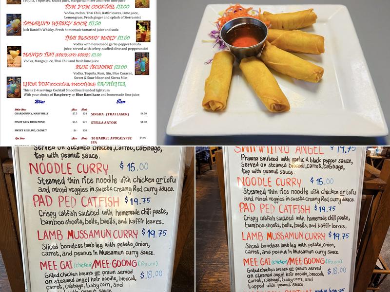 Rice Thai Cookery Menu