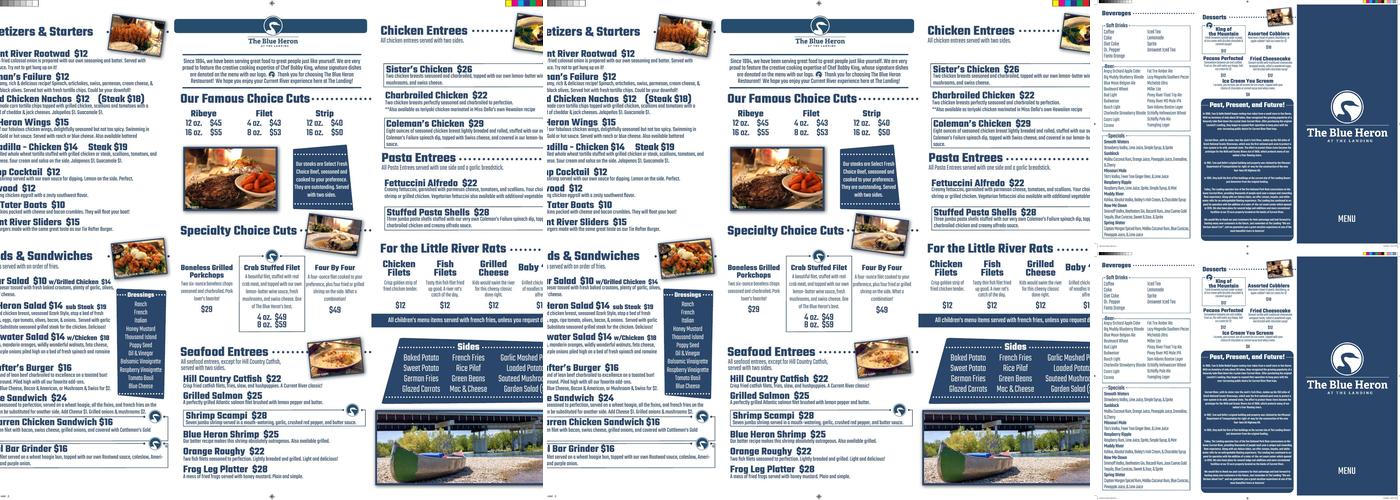 The Landing - Current River Menu