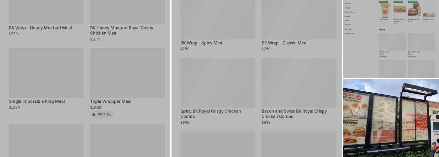 Burger King Menu