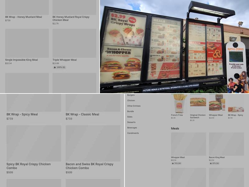 Burger King Menu