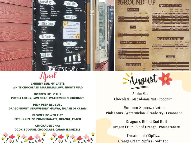 Pendleton Ground-up Menu