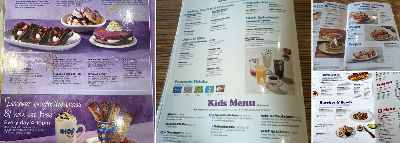 IHOP Menu