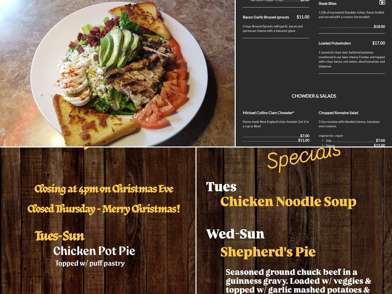 Ye Olde Pub Menu