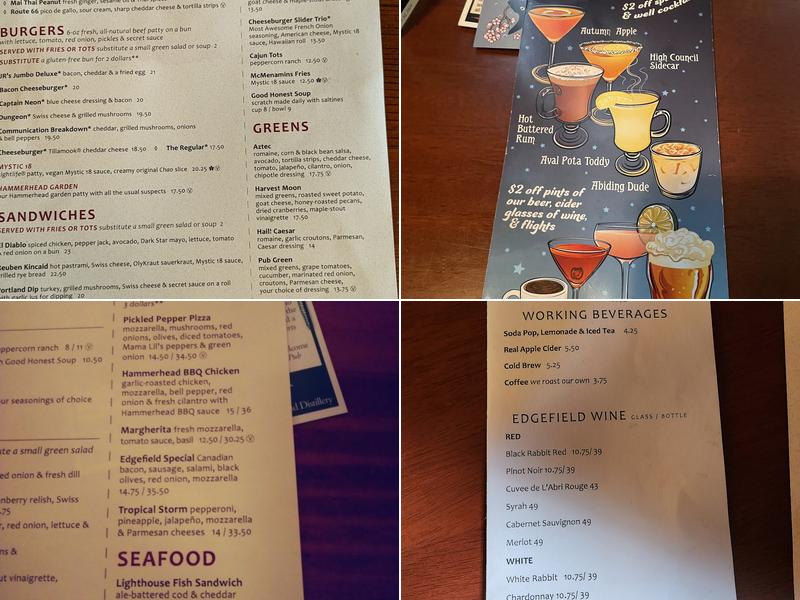 McMenamins Power Station Theater & Pub Menu