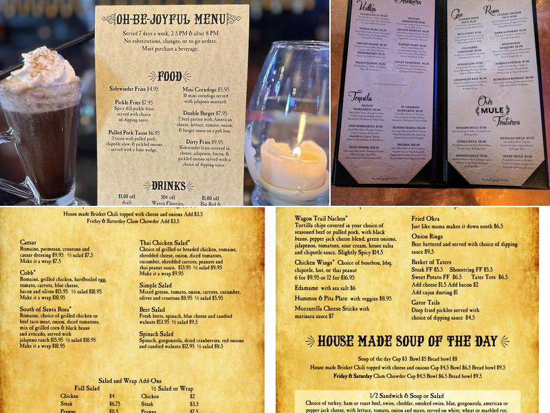 Clock Tower Ales Menu