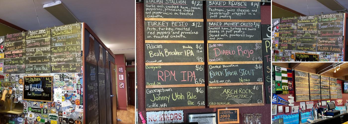 Bier One Brewing Menu