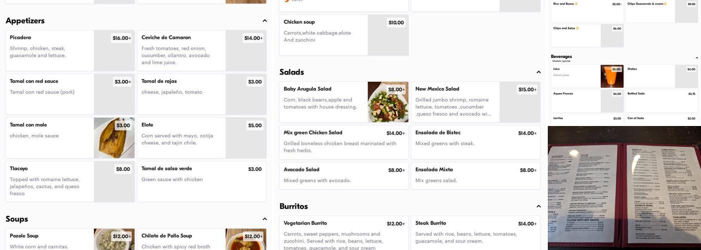 New Mexico Place Menu