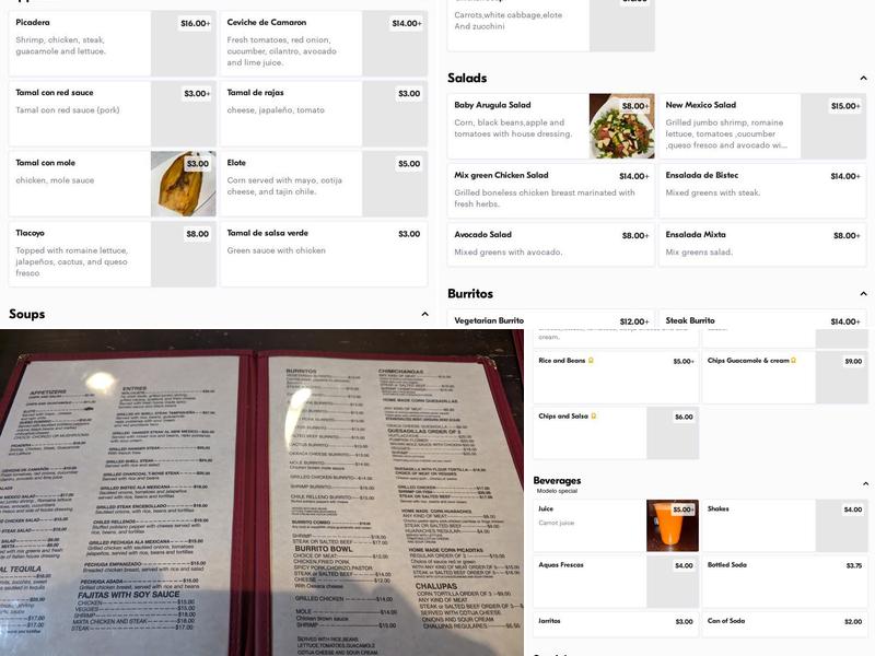 New Mexico Place Menu