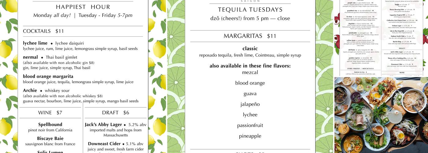 District Saigon Menu