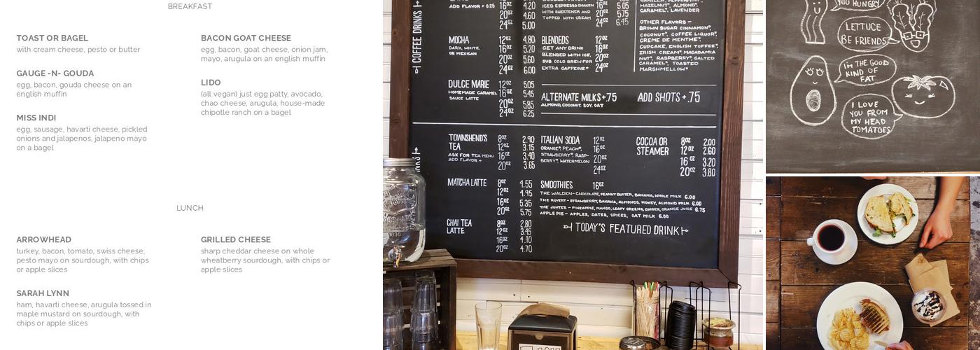 Bow + Arrow Coffeehouse Menu