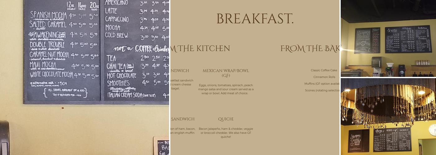 Stomping Grounds Coffee House Menu