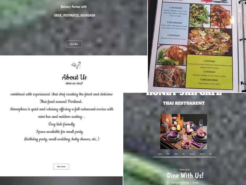 Honey Jar Cafe (Thai) Menu