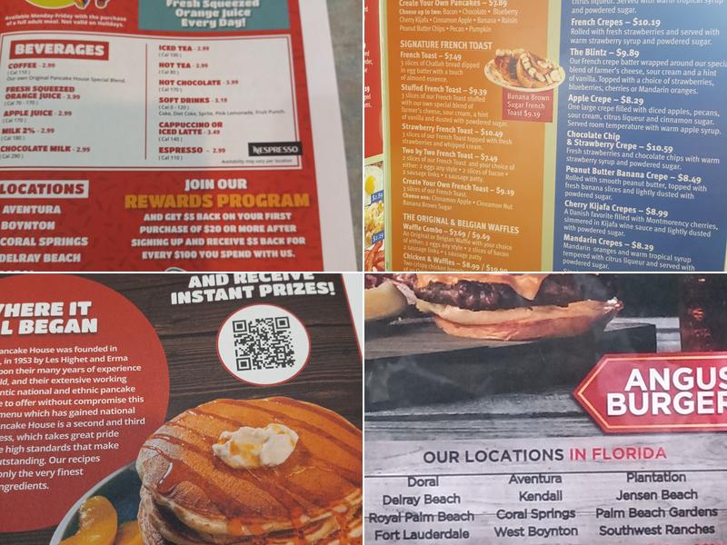 The Original Pancake House Menu