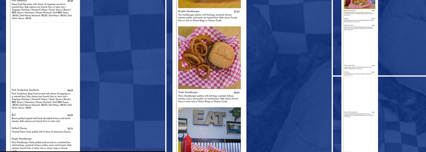 Pappa’s Pit Stop Menu