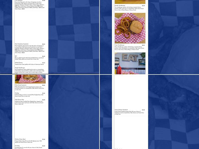 Pappa’s Pit Stop Menu