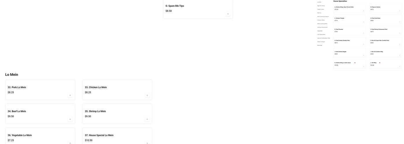 Bei Jing Chinese Food Menu