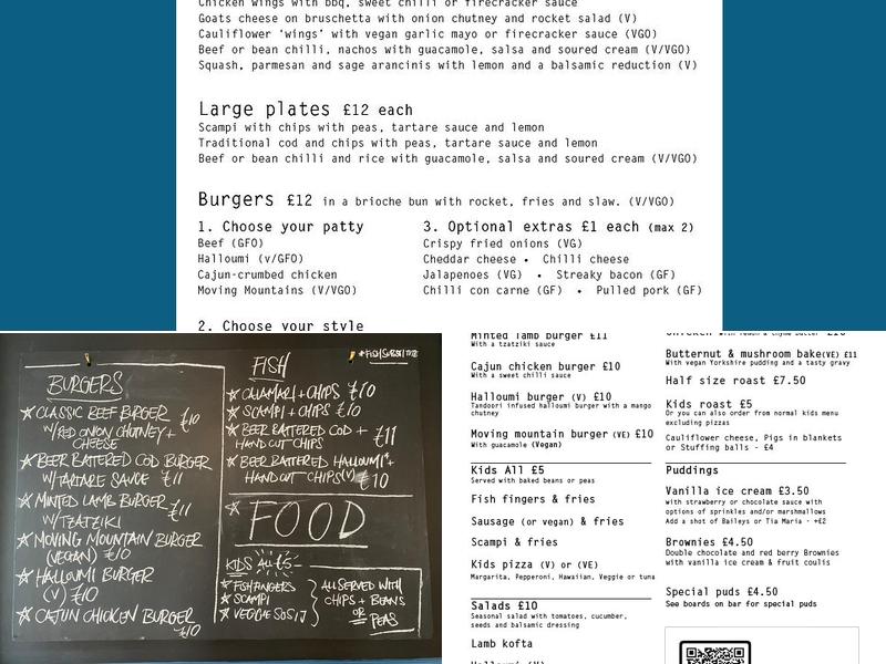 The Round Georges Menu