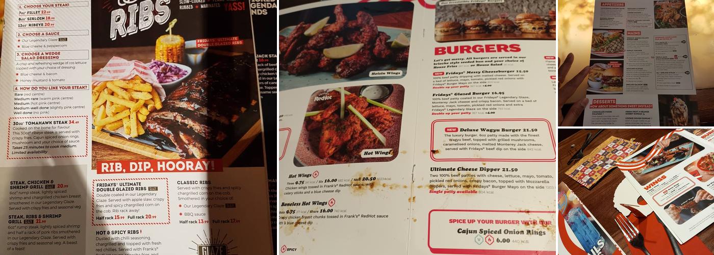 TGI Fridays - London Stratford City Menu