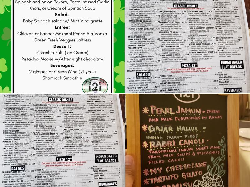 i2i Indian Italian Fusion Menu