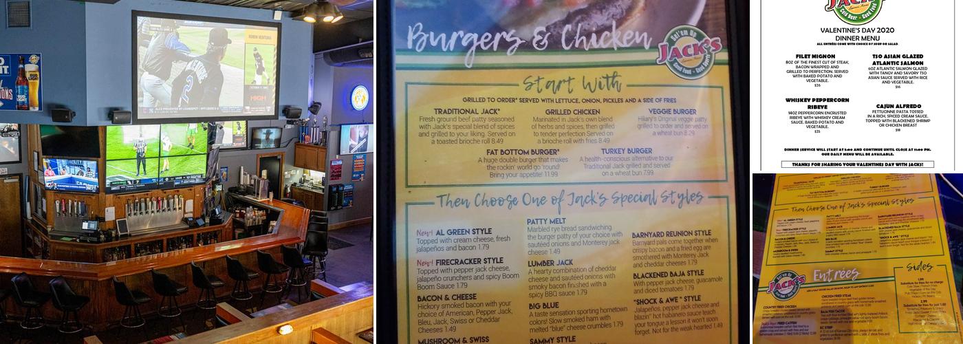 Set Em Up Jack's Menu