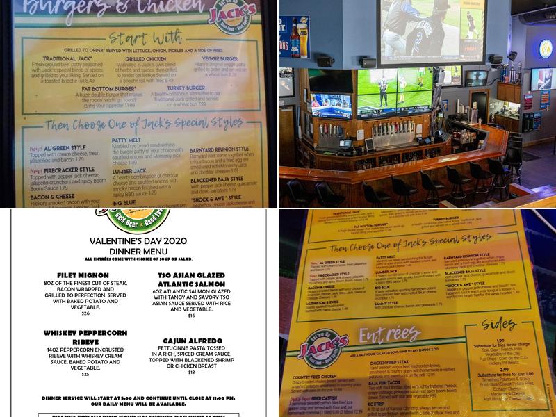 Set Em Up Jack's Menu