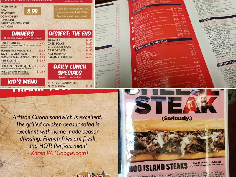 Hog Island Steaks Menu