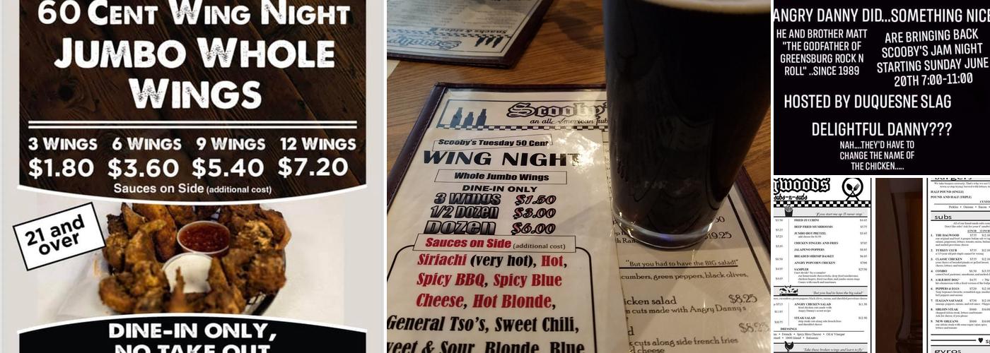 Scooby's Pub Menu