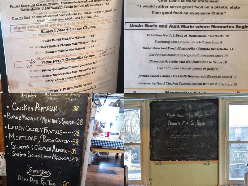 Sweet Lou's Bistro. Open for Business Menu