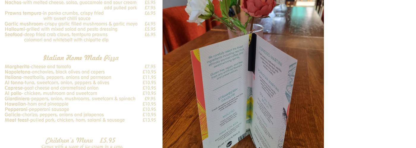 The New Caterham Arms Menu