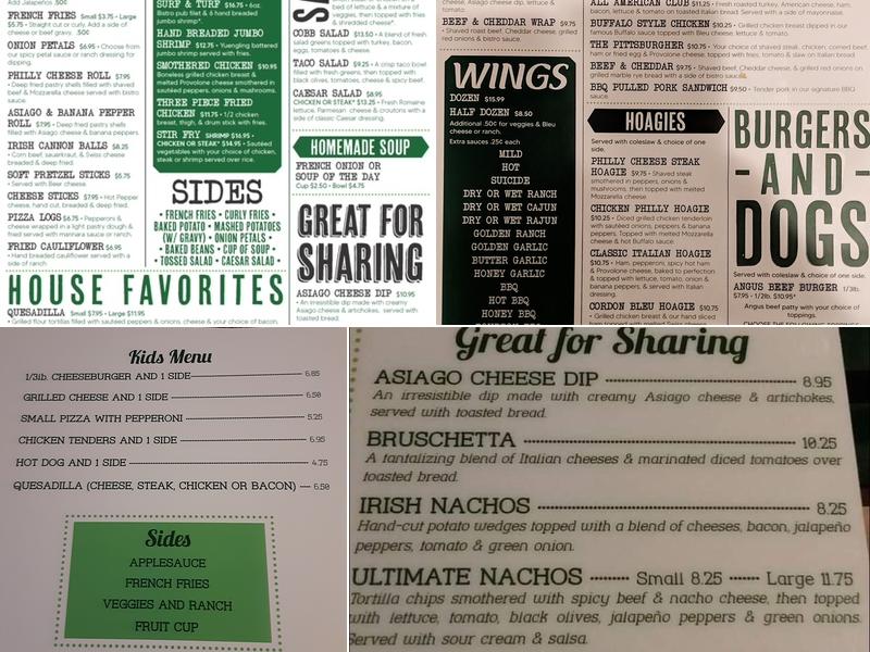 Chipper's Pub Menu
