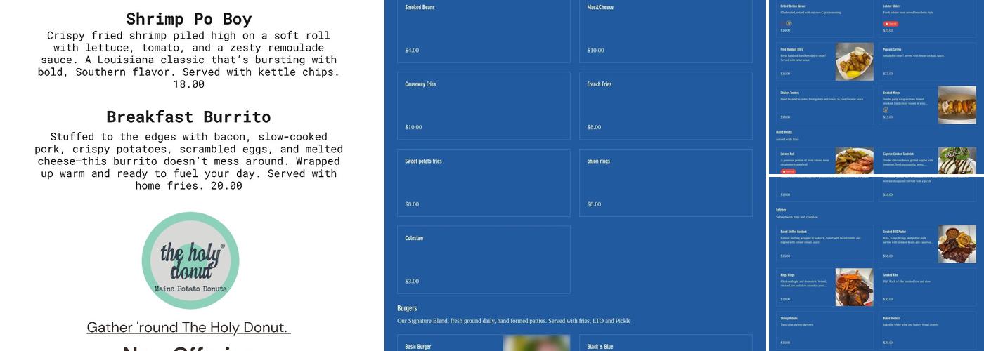 Brother Flecker's Menu