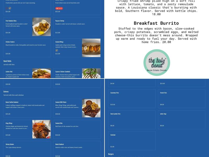 Brother Flecker's Menu