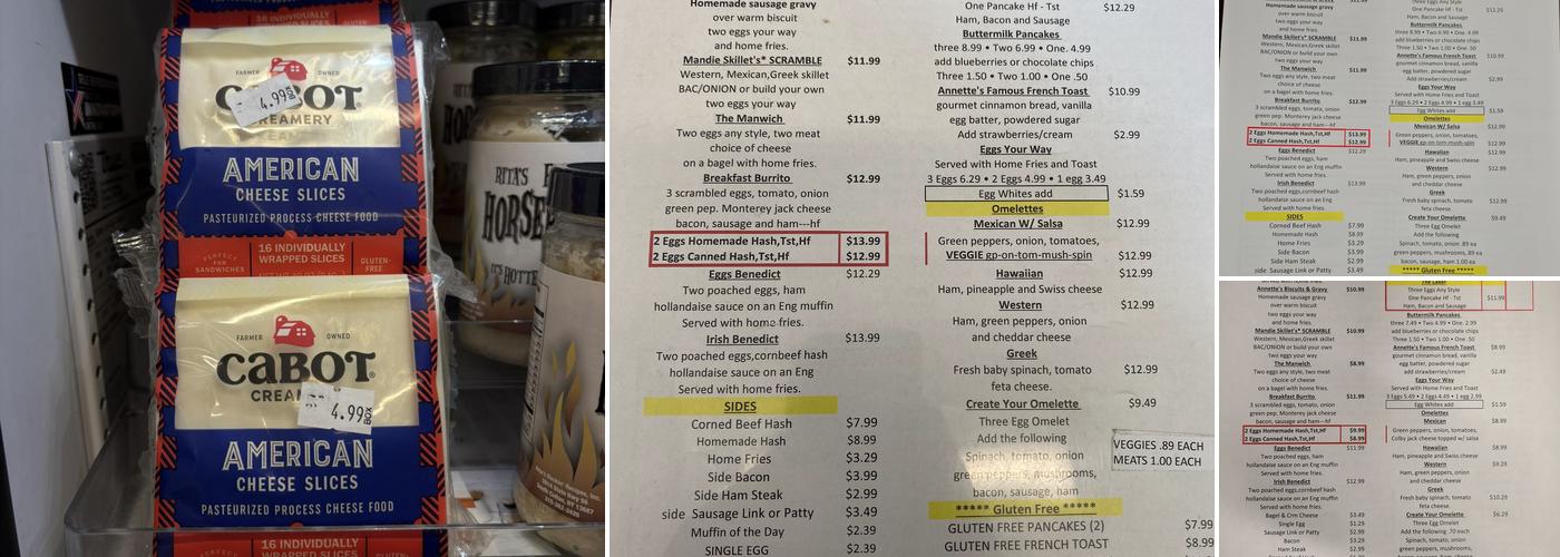 Annette’s Diner,Fried Chicken, Bakery Menu