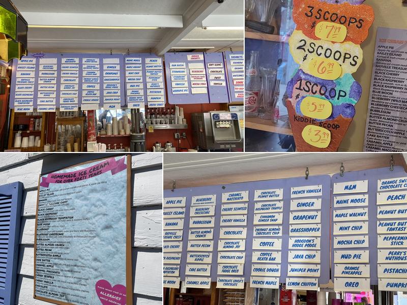 Downeast Ice Cream Factory Menu