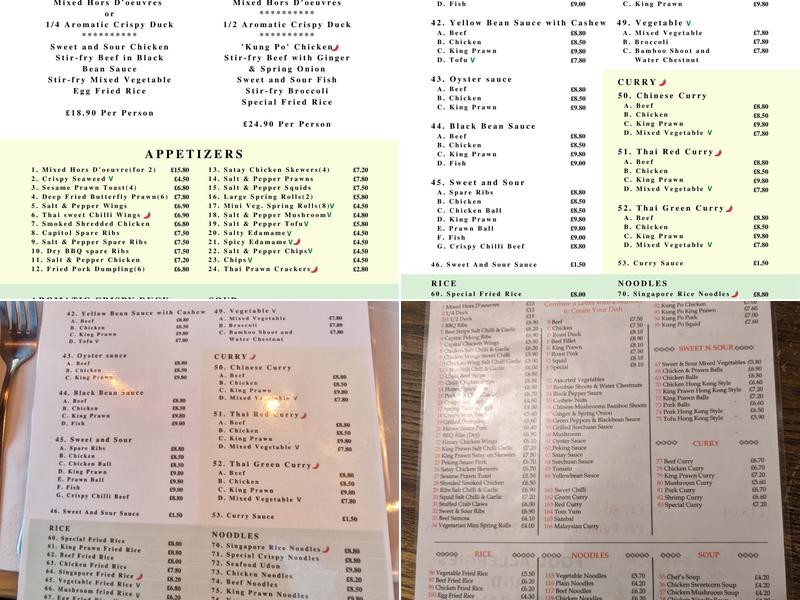 The Woodman Menu