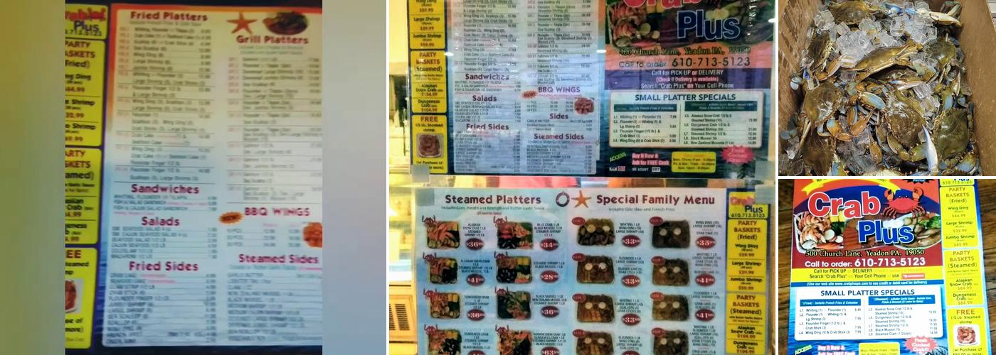 Crab Plus Menu