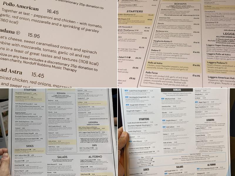 Pizza Express Menu