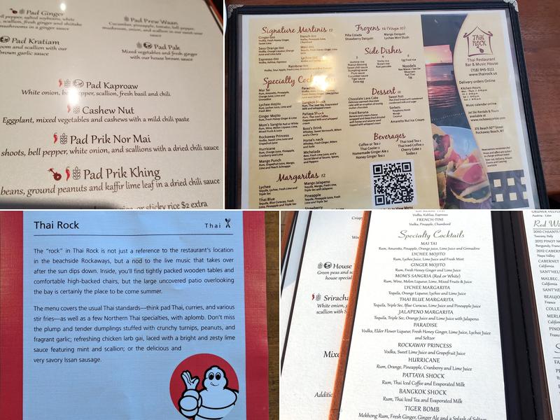 Thai Rock Menu