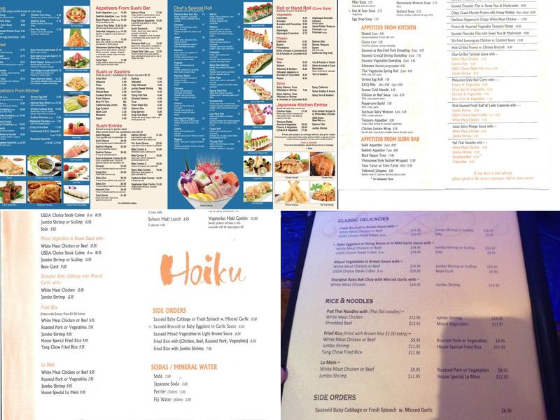 Haiku Asian Bistro - Cross River Menu