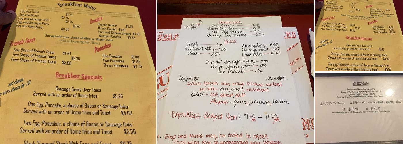 Gus & Ted's Tavern Inc Menu