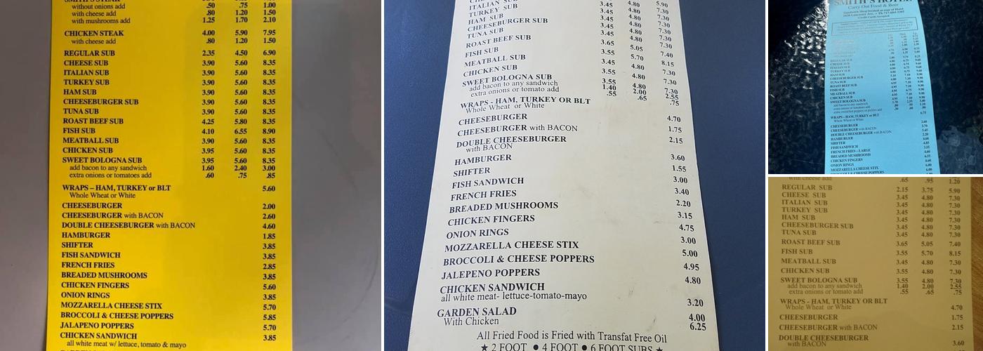 Smith's Hotel & Bar Menu