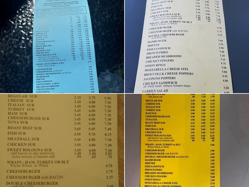 Smith's Hotel & Bar Menu