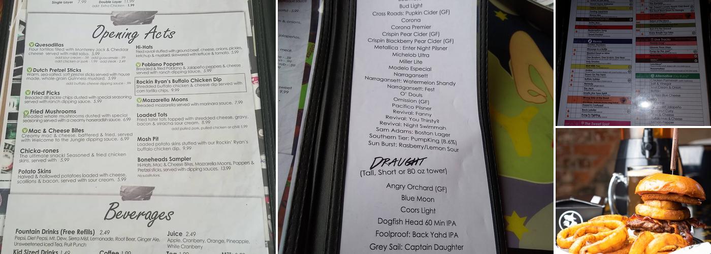 Boneheads Wing Bar Menu