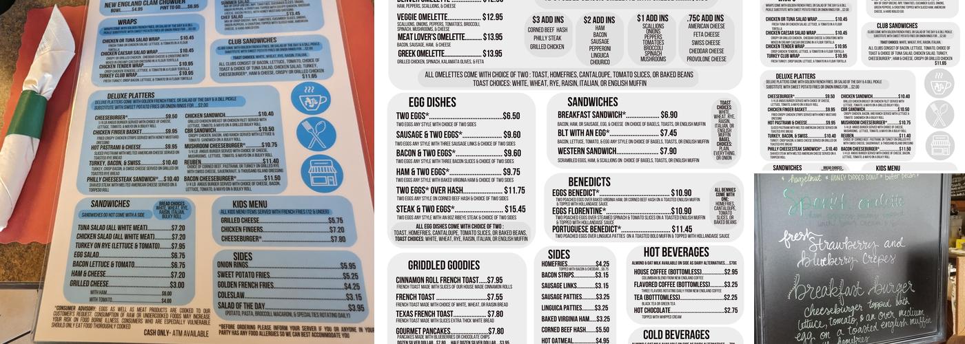AJ's Menu