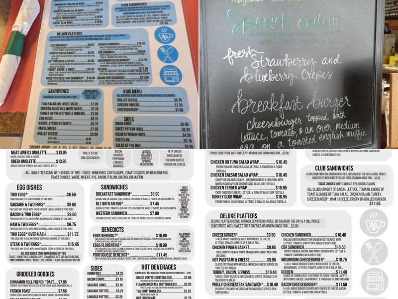 AJ's Menu
