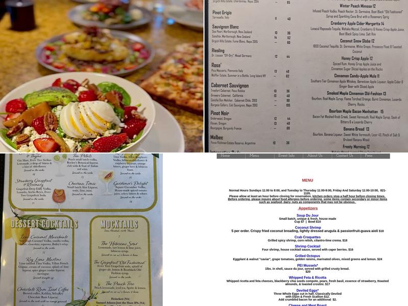 Tree House Tavern Menu