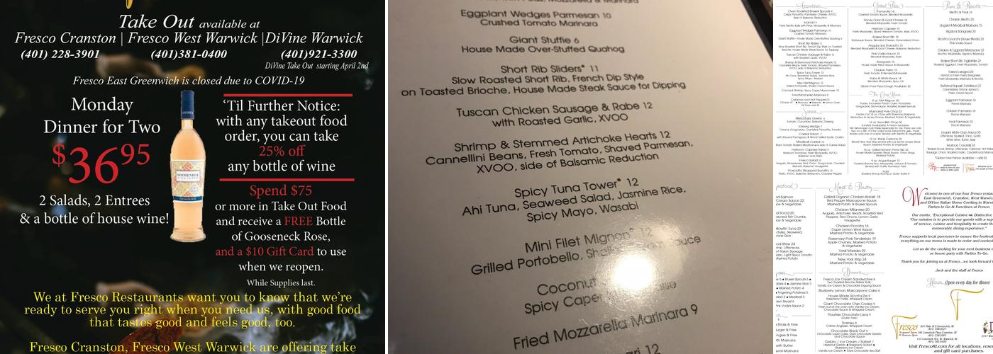 Fresco Menu