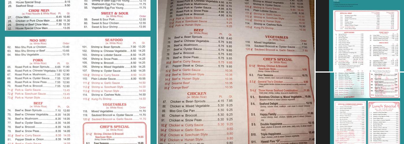 Cheng's Kitchen Menu