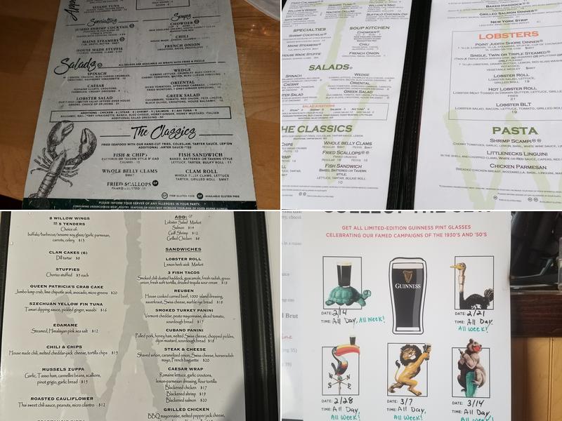 Twin Willows Menu