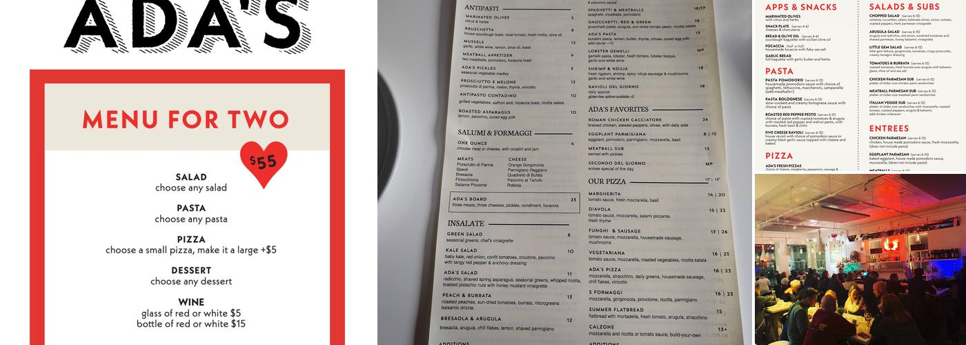 Ada's Kitchen Menu